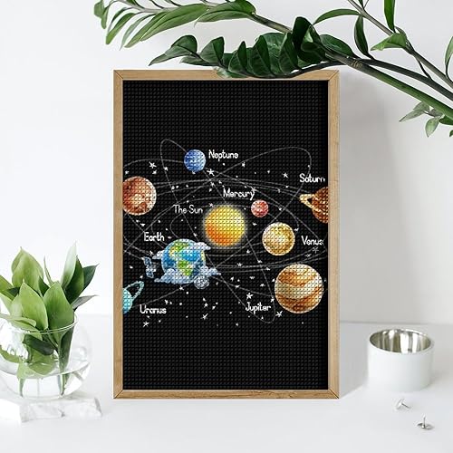 Miniatura 7 de Solar System Diamond Art Painting Kits Full Square Drill DIY Picture Art Crafts for Home Wall Decor