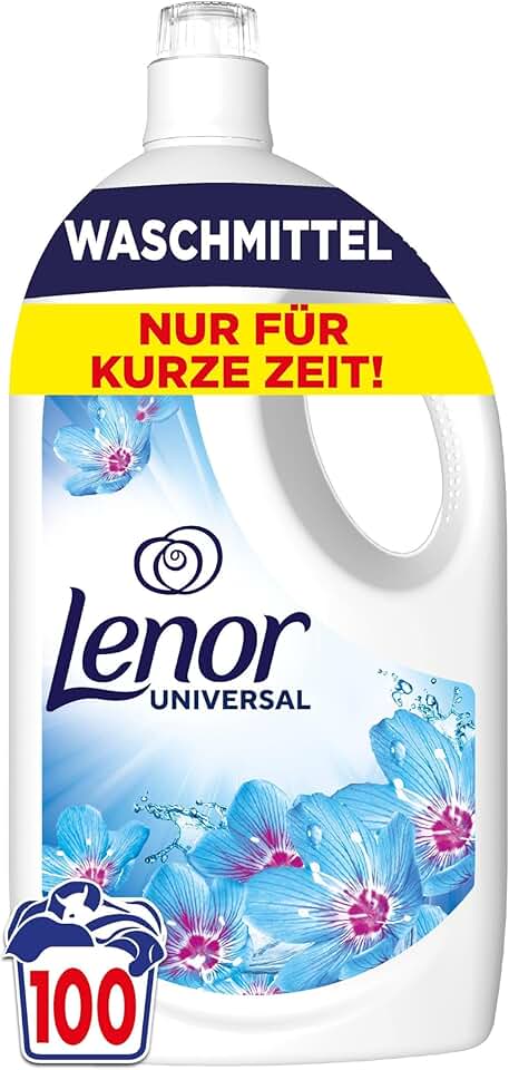 Lenor Flüssigwaschmittel, 100 Waschladungen, Aprilfrisch, Vollwaschmittel, Langanhaltende Frische & 