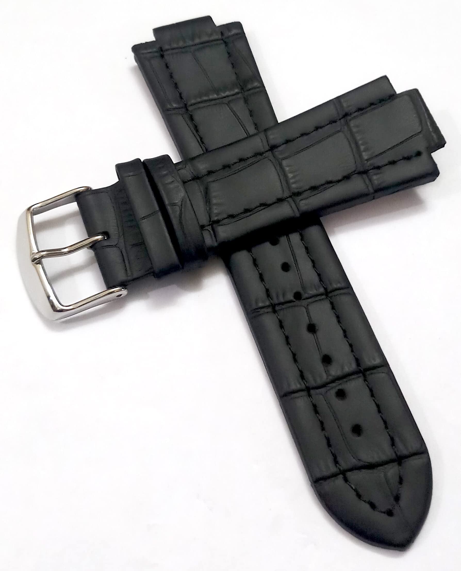 Ewatchaccessories Replacement 26mm x 14mm Genuine Leather Black Resin Watch Band Strap Fits Sportura / SNL029P2 / SNL021P1 / SNL595P2 / SNL017P More (B09YRV5NQS) Amazon Price History, Amazon Price Tracker