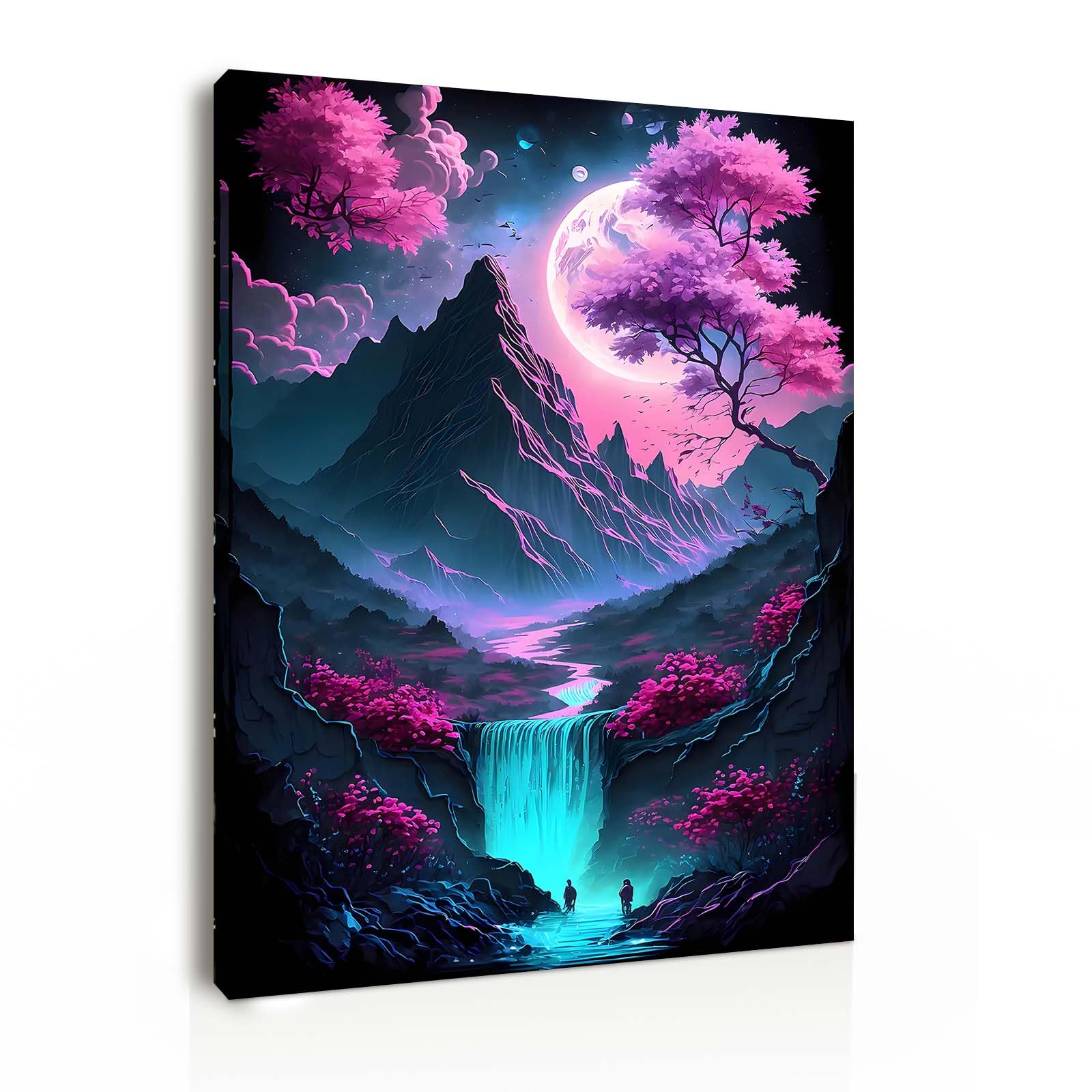 Galmcook Framed Canvas Wall Art 12x16 Inch Black and Gold Rose Modern Artwork Elegant Floral Wall Canvas for Living Room Bedroom Hallway Wall Decoration Prints with Hooks Magic Tape and Nails — view 12