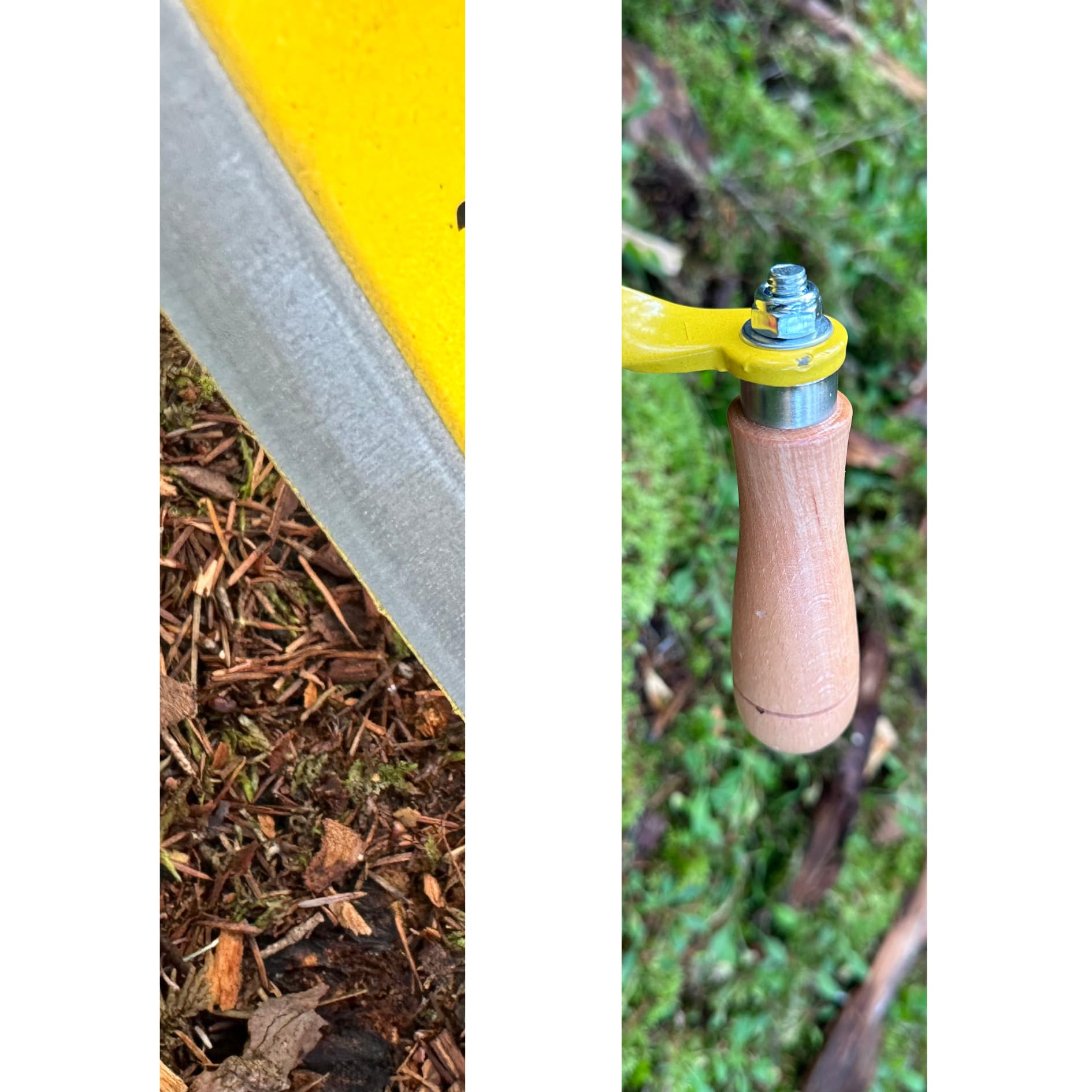 Xforst Cuchillo de Dibujo X-ET33 – Herramienta de Carpintería 26 cm – Cuchillo de Desbaste para Madera con Hoja de Acero al Carbono y Mangos de Madera – Ideal para Quitar Corteza y Tallar