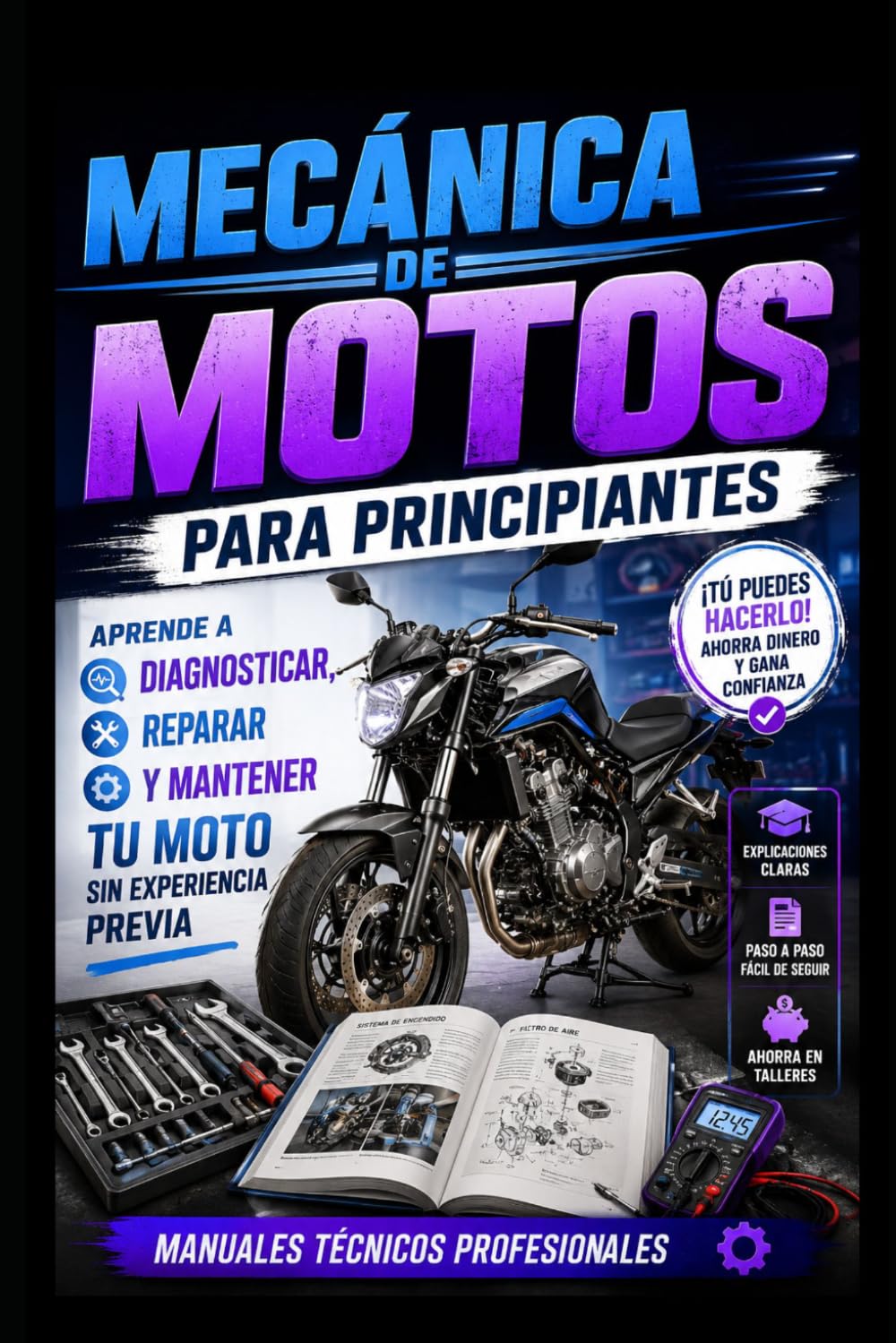 Mecánica de Motos para Principiantes: Aprende a Diagnosticar, Reparar y Mantener tu Moto sin Experiencia Previa: Manuales técnicos profesionales: 1 (Biblioteca profesional de mecánica de motos)