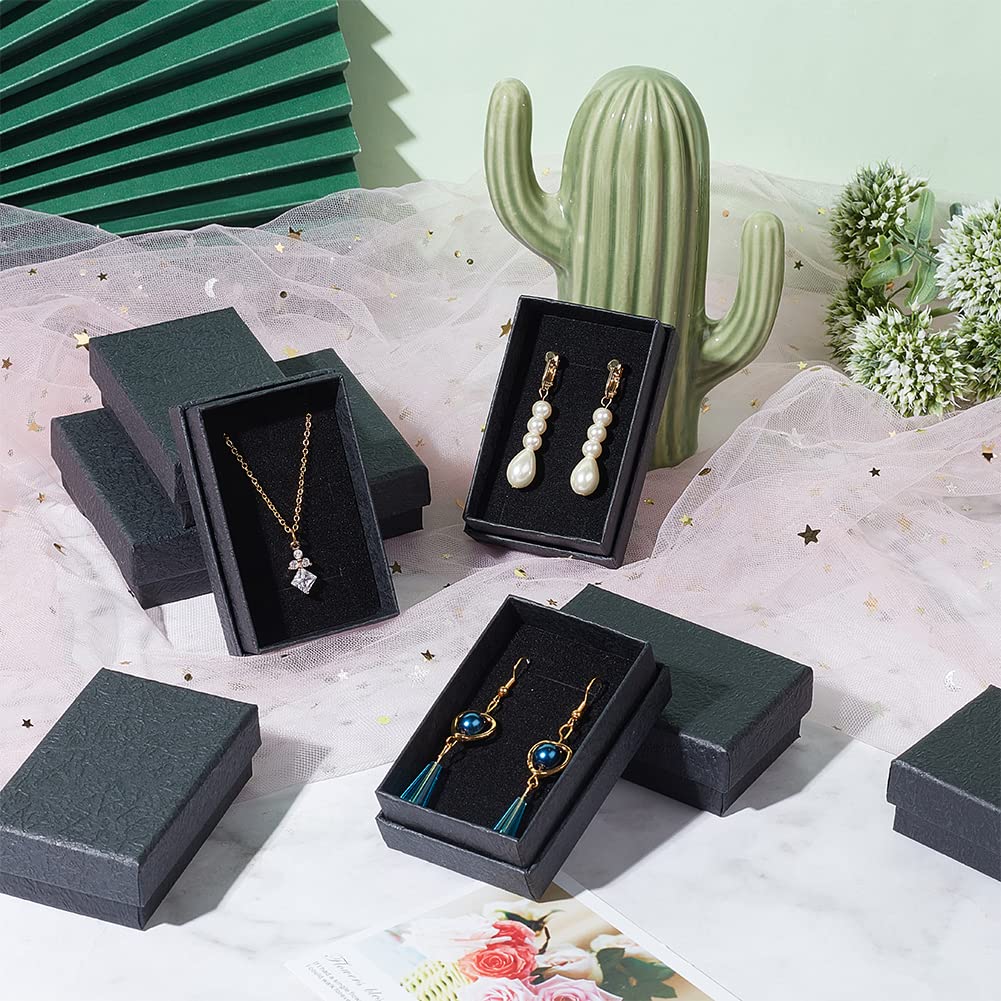 Scatola Regalo Gioielli Nero Con Sacchetto - Elegante Per Bracciali, Anelli - Foto 8