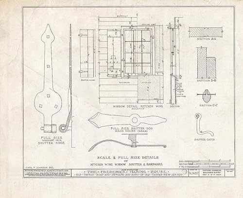 Historic Pictoric  Blueprint HABS NJ,2-TAPO,3- (Sheet 4 of 19) - Frederick Haring House, Old Tappan & DeWolfe Roads, Old Tappan, Bergen County, NJ