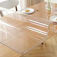 Vista 2 de Protector de escritorio transparente, lavable para una fácil limpieza, protector de escritorio de PVC transparente para restaurantes y mesas