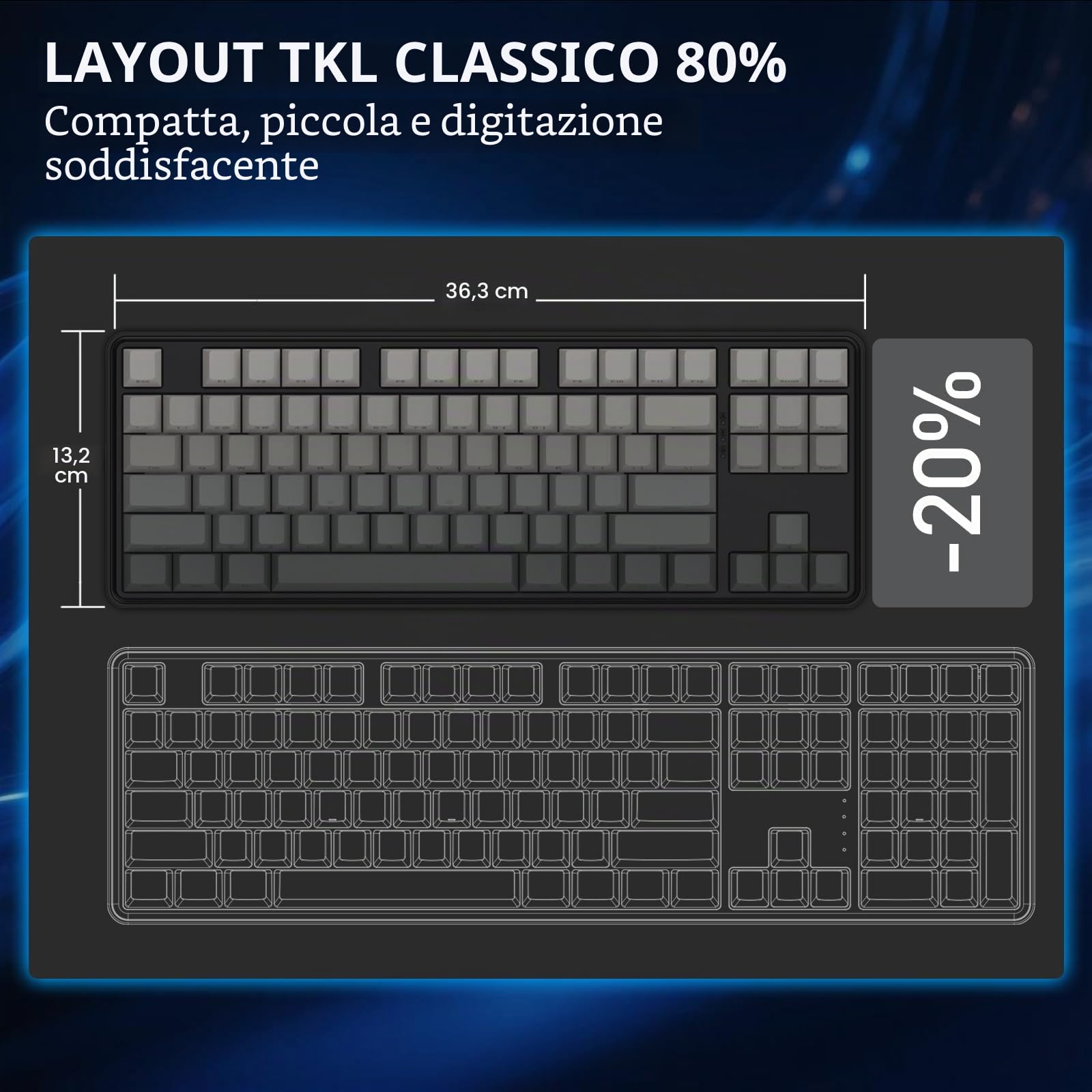 Redragon K707 HE Tastiera Rapid Trigger TKL 87 Tasti Magnetica | tastiera gioco rapid trigger TKL cablata 87 tasti meccanica interruttore magnetico Hall azionamento veloce PBT