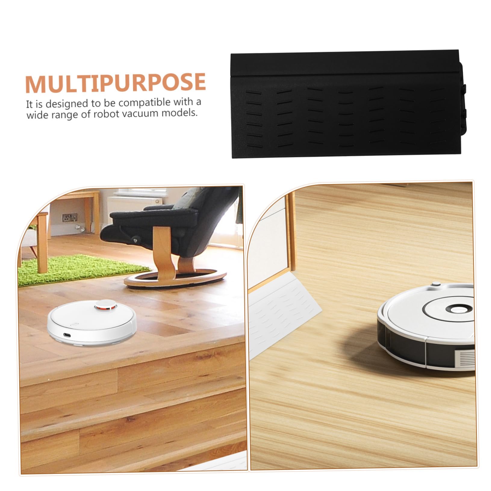 HAPINARY Efficient Cleaning Robot Vacuum Threshold Ramp Non-Slip Doorway Ramp Black for Models