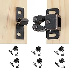 Ouligay Lot de 6 loqueteaux à double rouleau pour meuble - Pour porte d'armoire, porte d'armoire, porte d'armoire, de penderie, de porte d'armoire