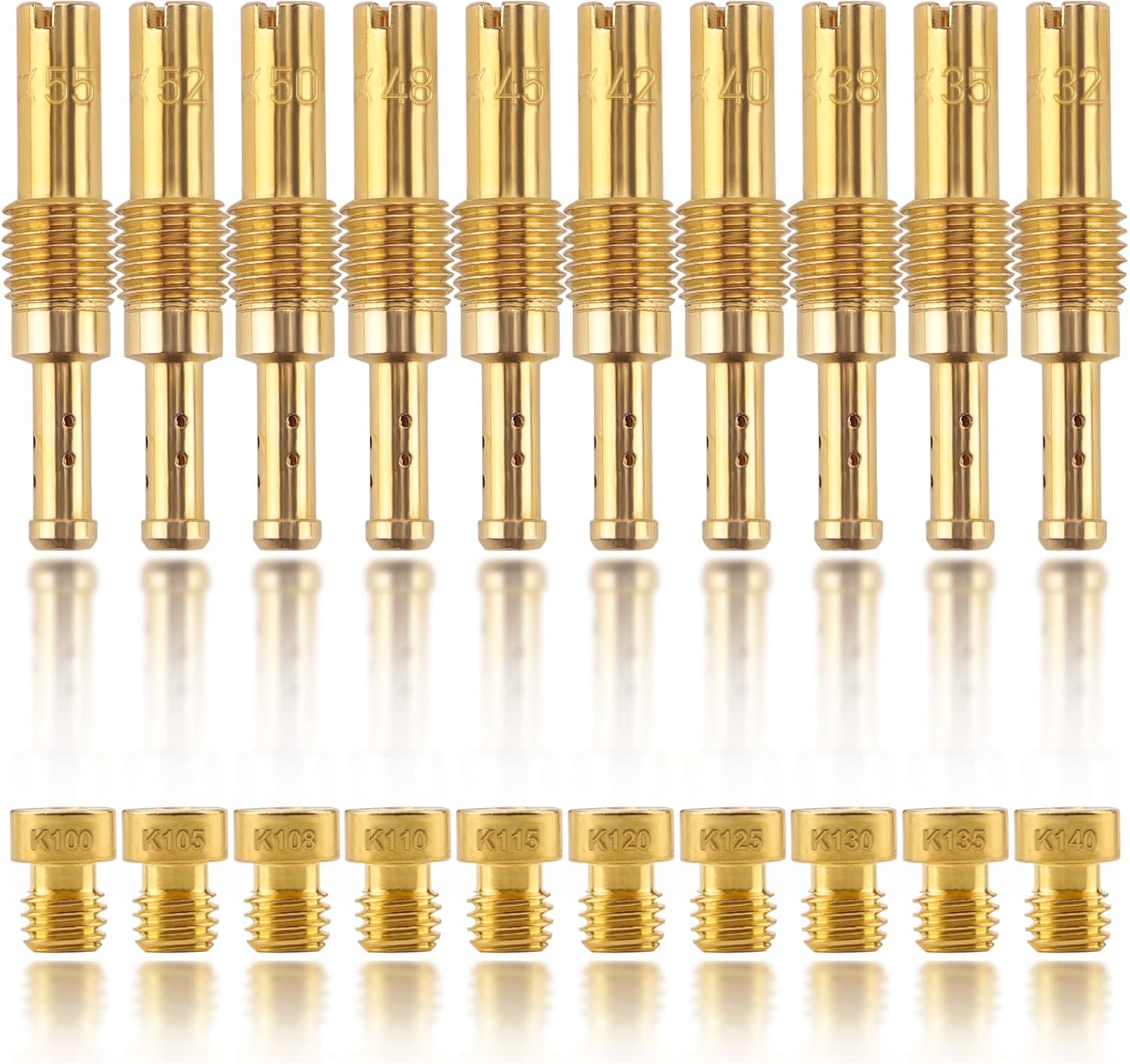 20 Pieces Carburetor Jet Kit With Container, Include 10 Pieces Carburetor Main Jet