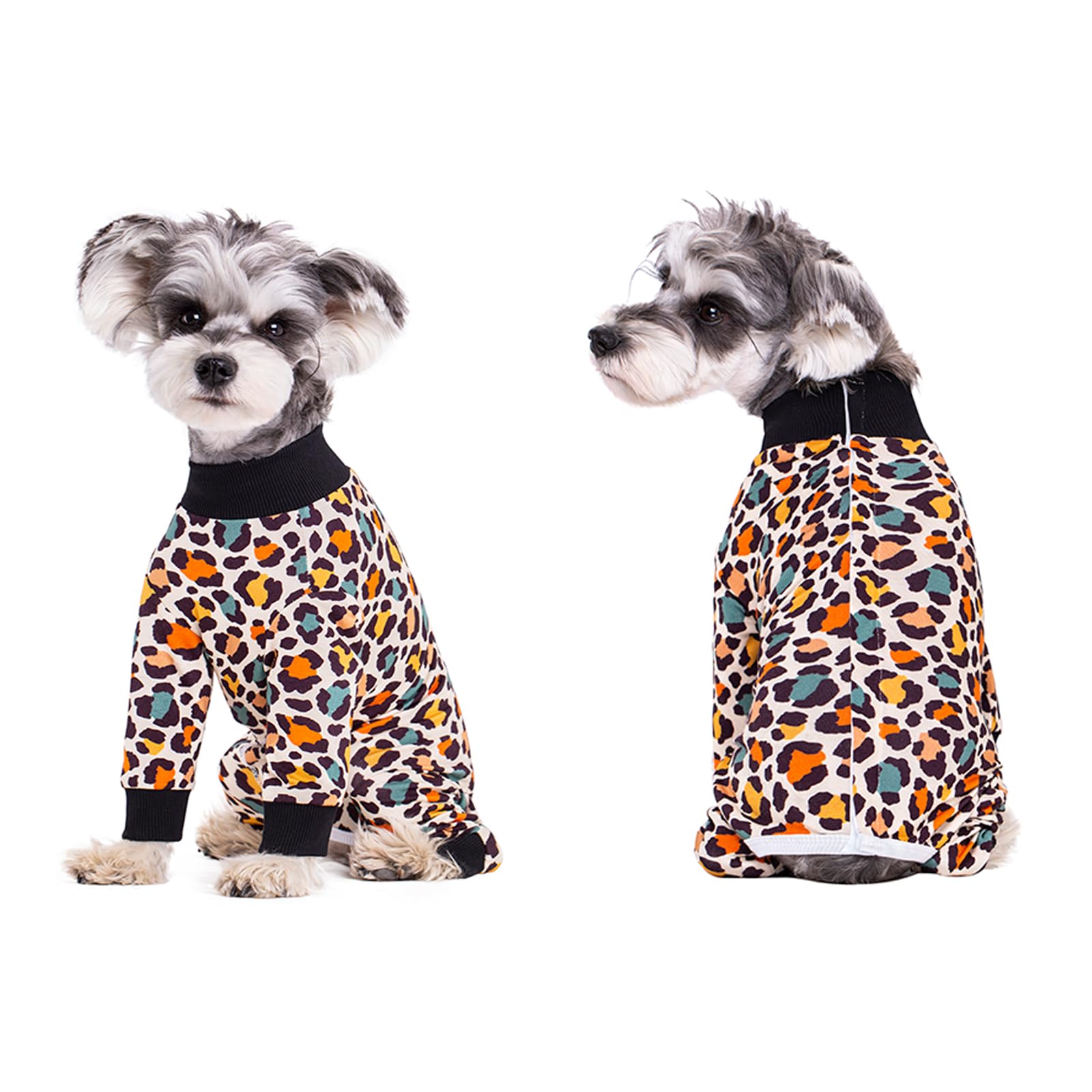 BT Bear Dog Recovery Suit,Elastic Puppy Small Dogs After Surgery Onesie Protect Joints Anti Licking for Female Male Dogs,Pets Pajamas PJS Bodysuit for Cats Small Medium Dogs,Leopard XL - Image 4