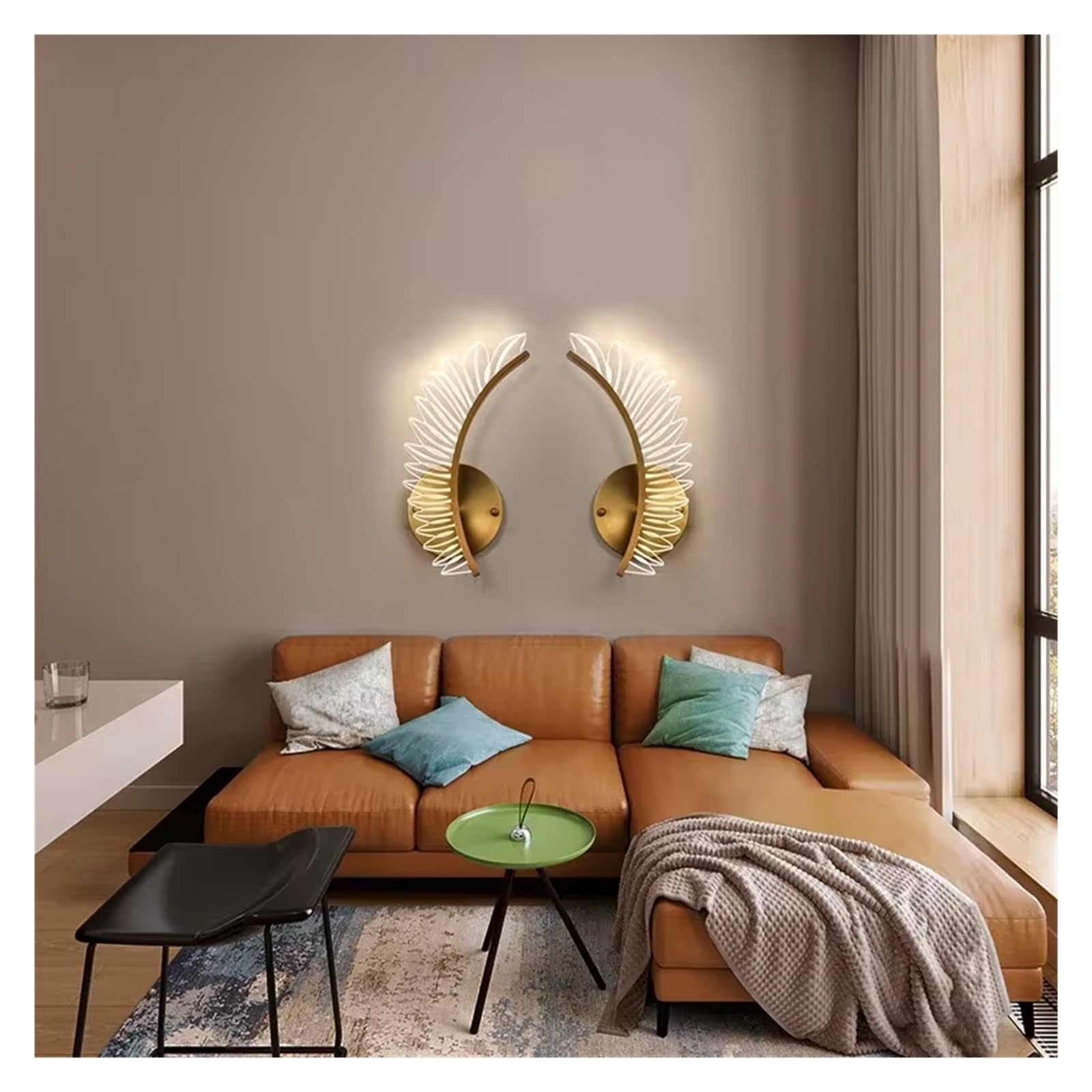 Lampada da parete a LED di lusso per soggiorno - Apparecchio di illuminazione moderno per sfondo TV, corridoio e scale. Elegante complemento d'arredo con illuminazione a risparmio energetico (luce bi