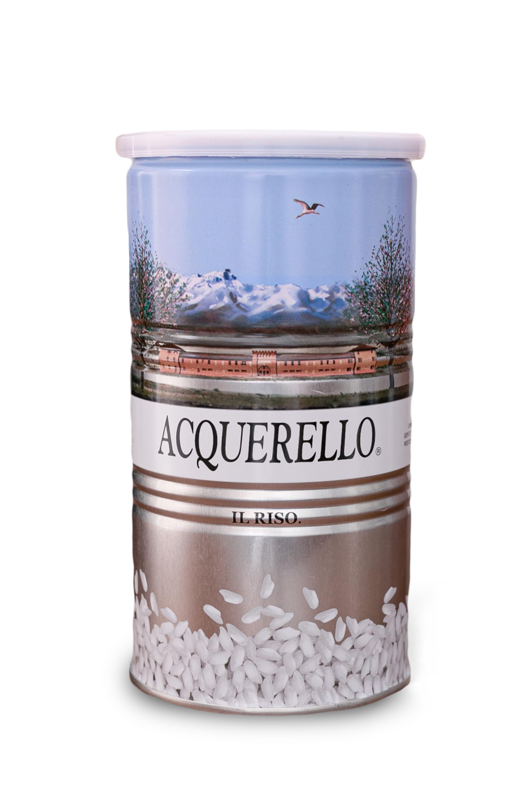 AcquerelloItalian Carnaroli Aged Risotto Rice in Tin Can, 2.2 Lbs (1kg) | From Vercelli Province in Italy