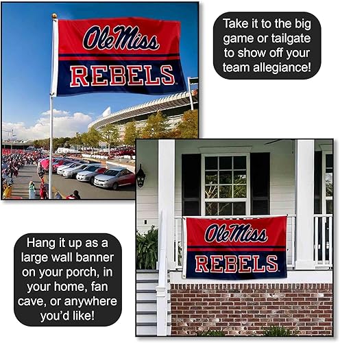 Miniatura 4 de Ole Miss - Bandera grande con ojales