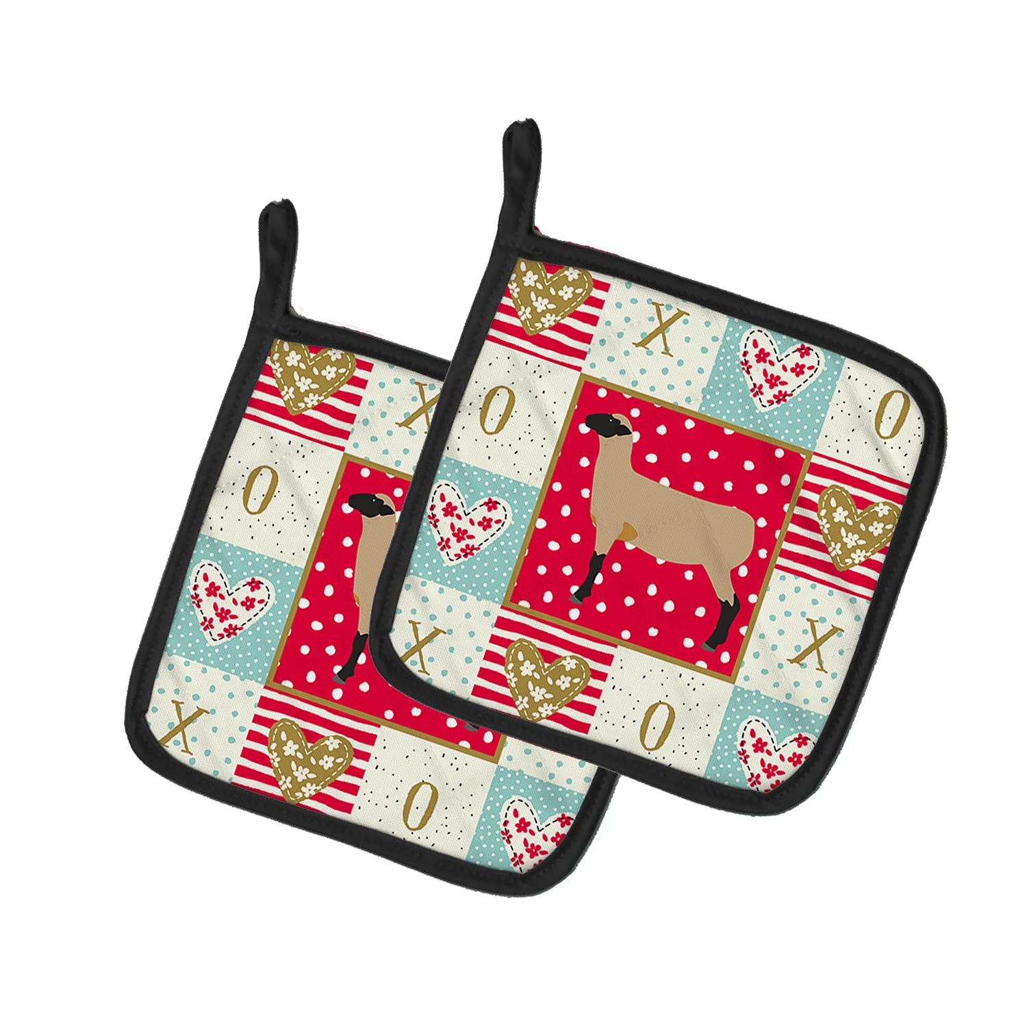 Caroline's Treasures CK5403PTHD Hampshire Down Sheep Love Topflappen, 7,5 HX7,5 W, Mehrfarbig