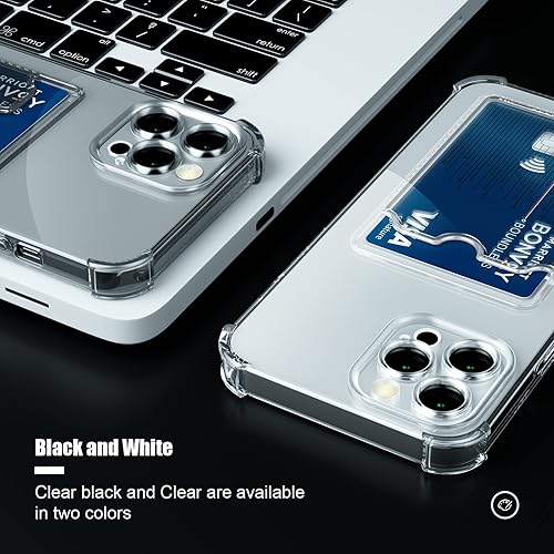 Miniatura 5 de AKABEILA Funda para iPhone 13 Pro Clear Cute Phone Case Soft TPU Wallet Case Slim Bag Cover a prueba de golpes con ranura para tarjetas