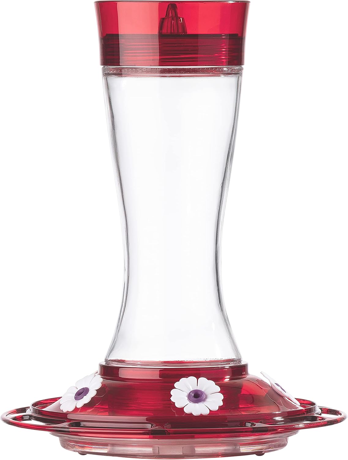 More Birds Bird Health+ Garnet Hummingbird Feeder, Glass Hummingbird Feeders for Outdoors, 5 Feeding Stations, 20 Ounces 20 oz. Standard Packaging