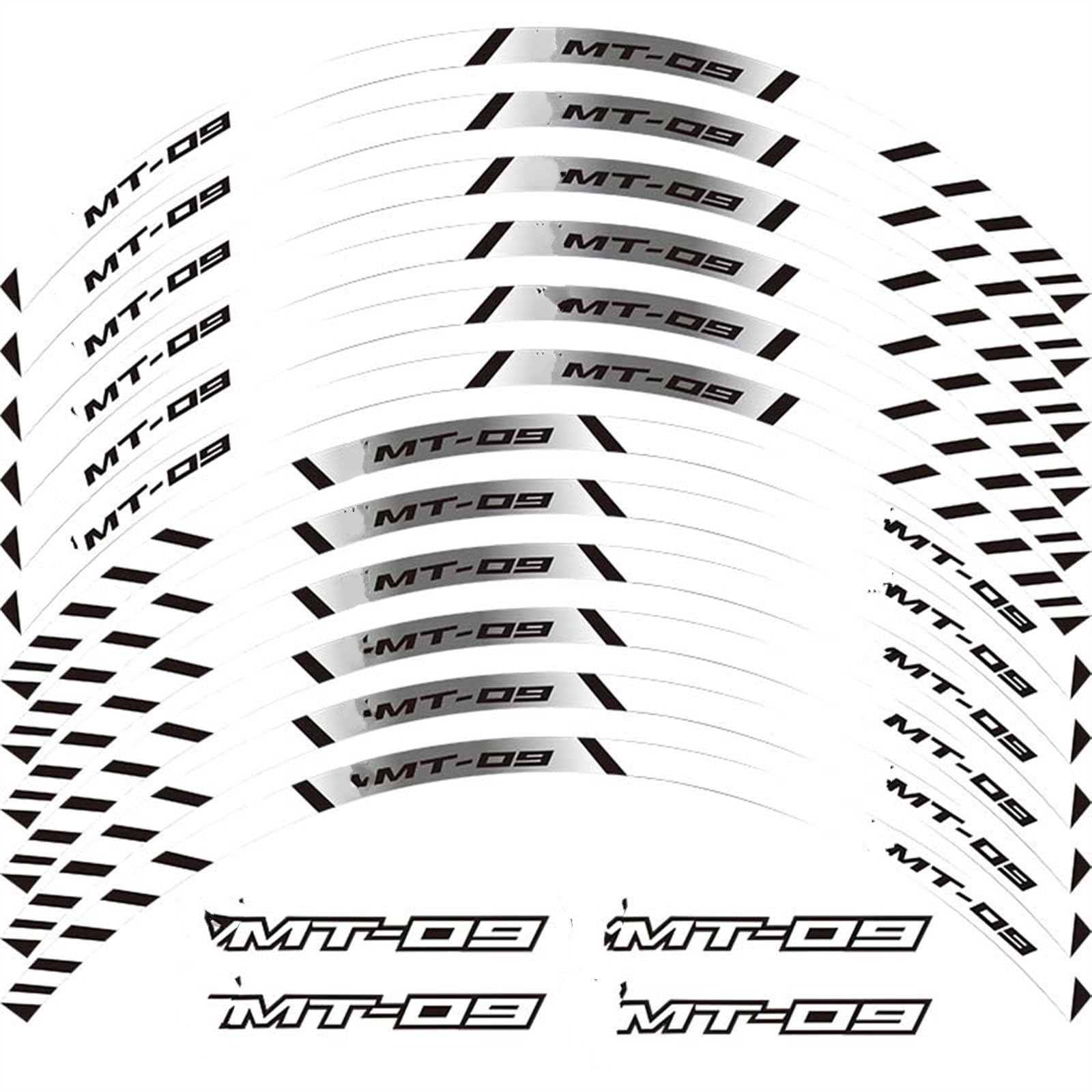 Motorcycles Reflective Sticker Wheel Stickers for Yamaha Tracer 700 900 850 MT07 MT09 MT-07 MT-09(Color4)