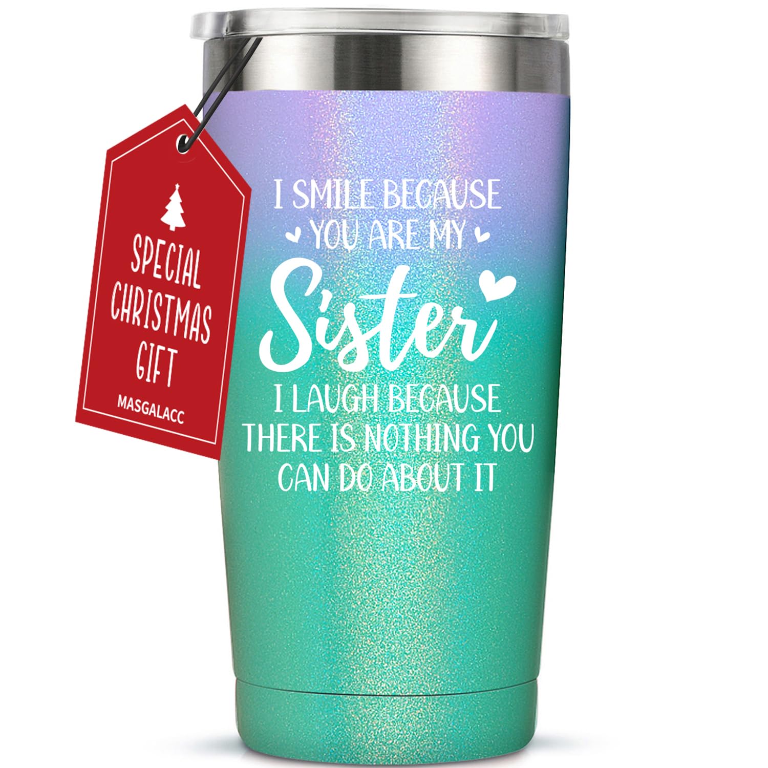 Amazon.com: MASGALACC Sister Gifts from Sister - Sister Birthday Gifts ...