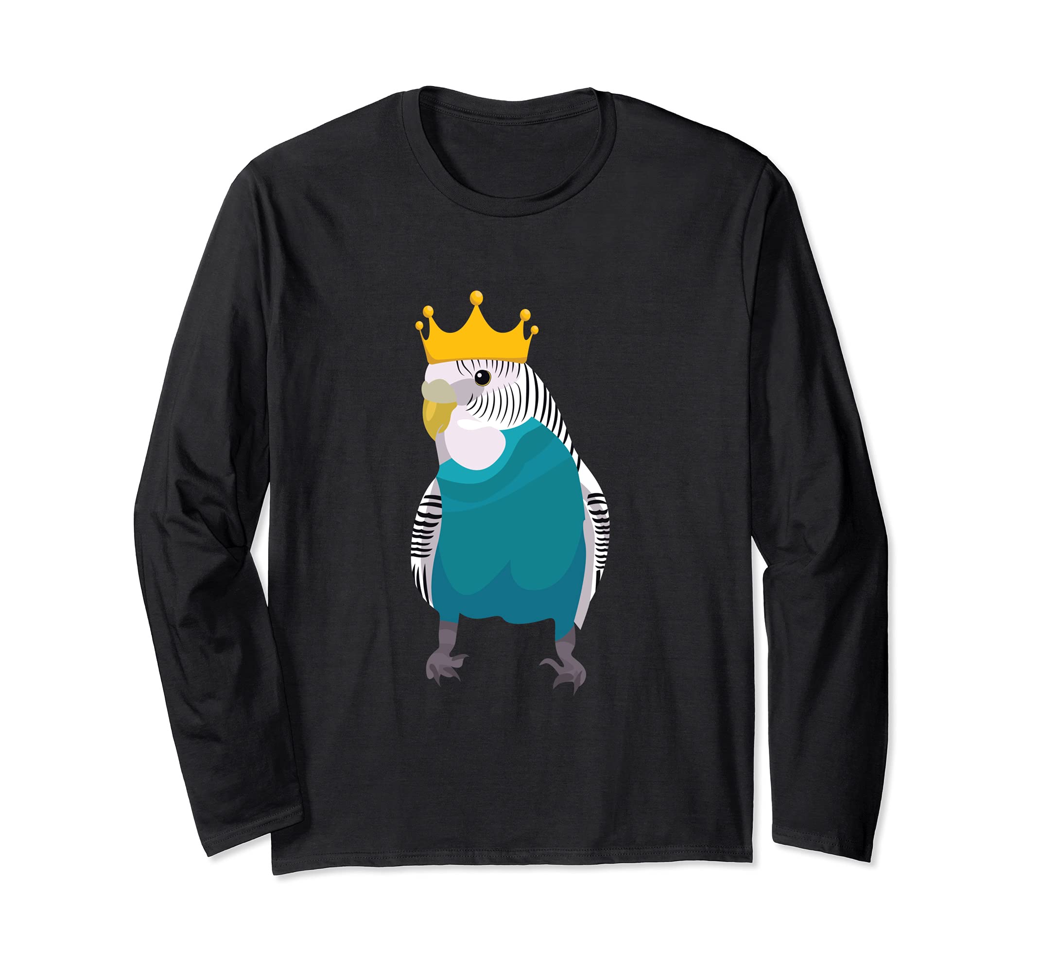 Budgie Bird Parakeet For Budgerigar Owner Long Sleeve T-Shirt, Black