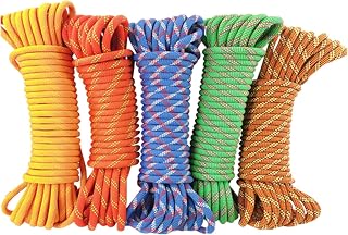 Yimihua Cuerda de Seguridad Verde/Rojo/Naranja/Azul 14mm Cuerda De Escalada，Alta Resistencia，Resistencia Al Desgarro，Carga 3200kg，Escape Seguro Equipo，Varios Tamaños Disponibles(Size:80M,Color:Azul)