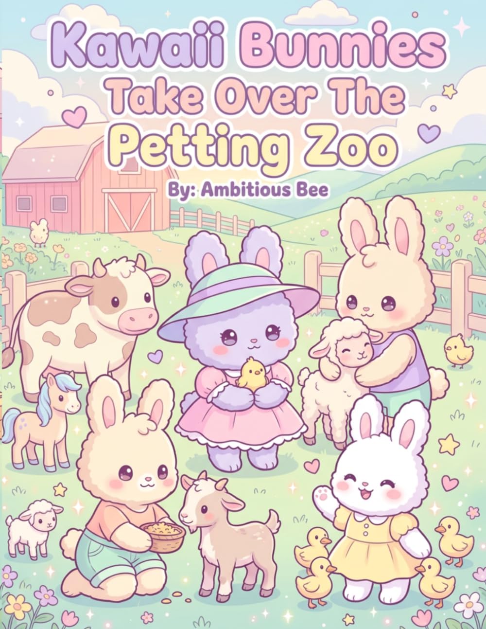 The Kawaii Bunnies Take Over The Petting Zoo: 81 Adorable Pages of Goats, Sheep, Ponies, Ducks & Cozy Farm Fun in a Soft Pastel Kawaii Style (The Kawaii Bunnies Series)