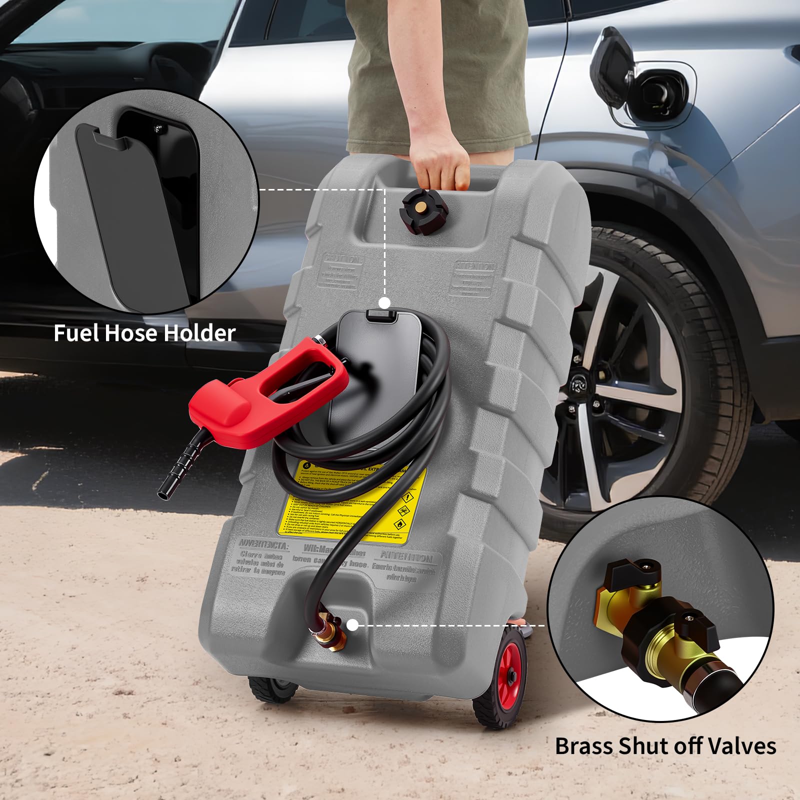 Rollbarer Kraftstoffbehälter 57 l, Grau