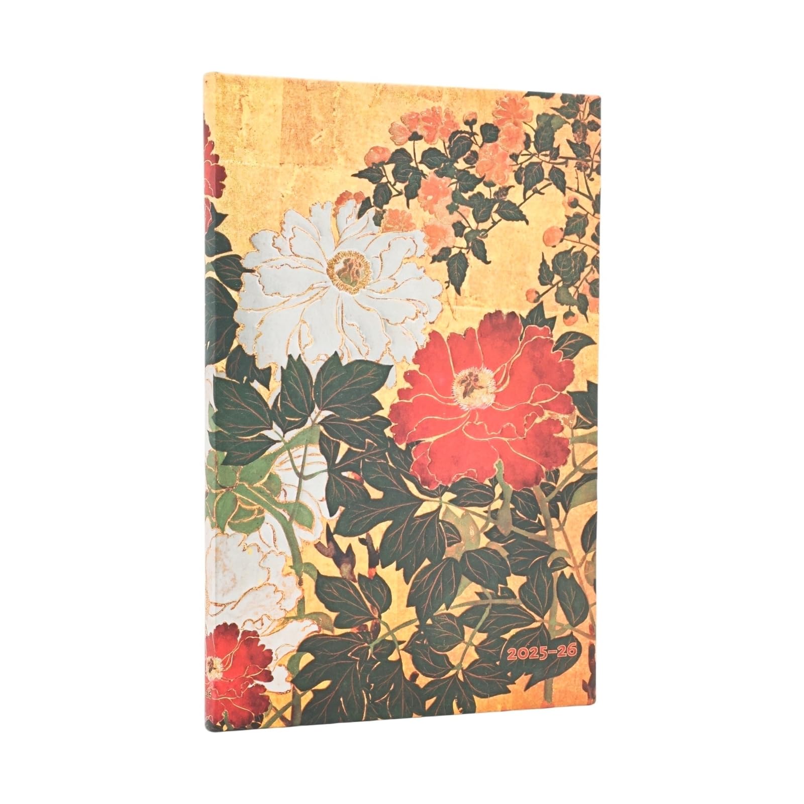 2026 Natsu (Rinpa Florals) Maxi 18-month Vertical Hardcover Flexi Dayplanner 2025-2026 (Elastic Band Closure): Kalendarz 18-miesięczny