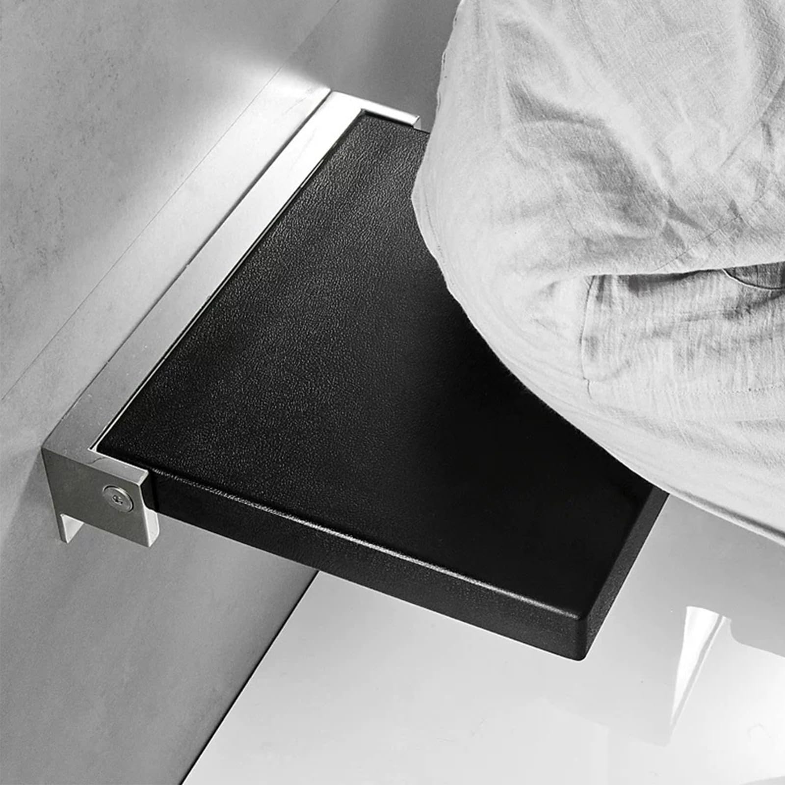 Asiento Ducha Plegable Pared Montada,Silla Abatible Ducha Montado en la Pared,Taburete Baño Banqueta Ducha para Personas Mayores Minusvalidos Adultos,Soporta hasta 100 kg