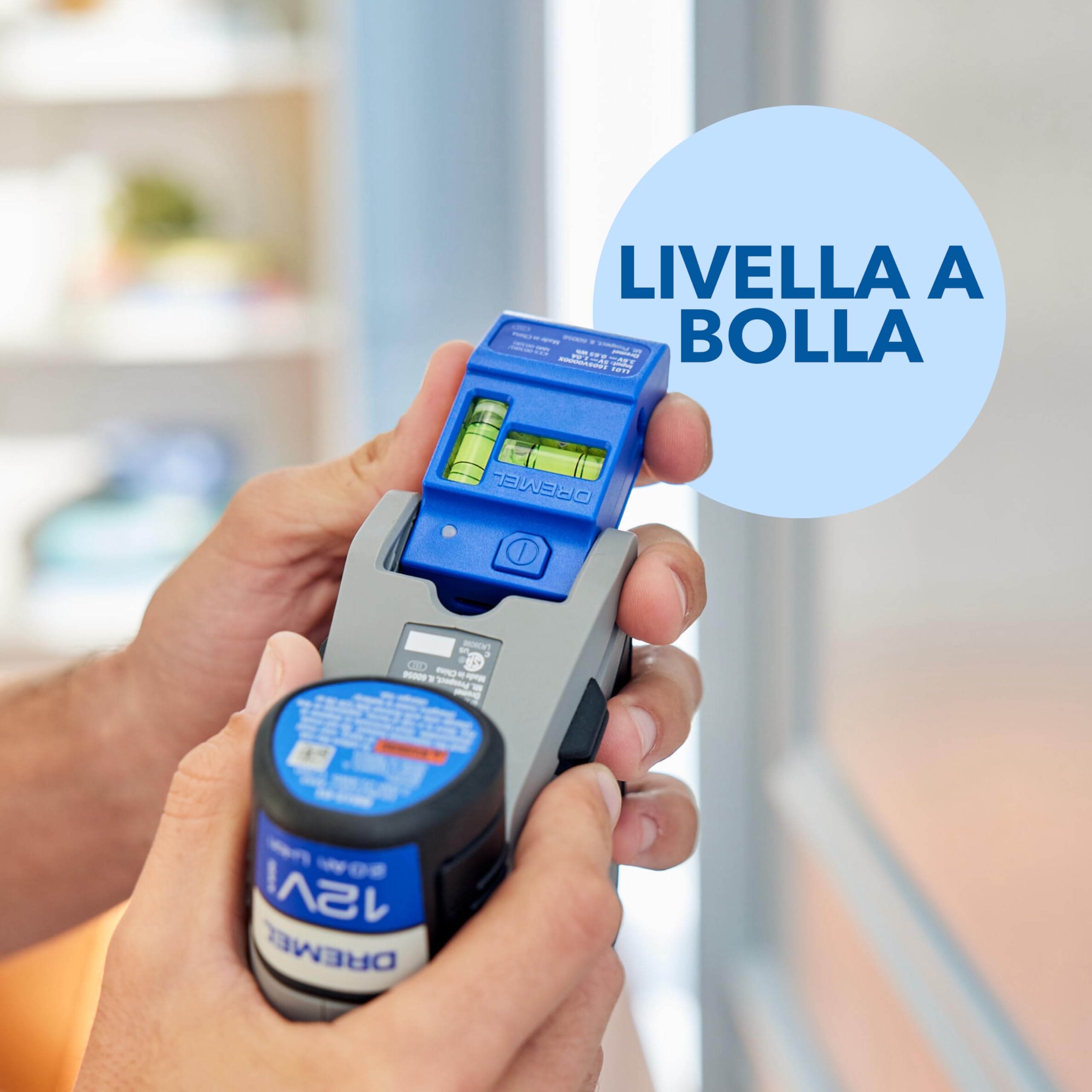 Dremel Blueprint Trapano Avvitatore 12V 3 in 1 Brushless con Cercatore di montanti, Livello laser staccabile, Batteria+Caricatore 2,0 Ah, Set di punte per trapano e avvitamento, Livella a Bolla DD12V