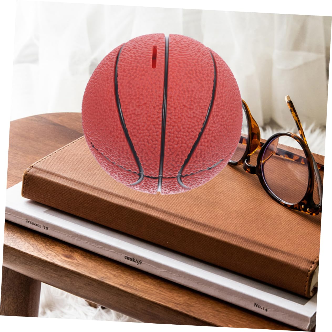2pezzi Salvadanai Forma Di Palla Da Basket Contenitore Per Monete Per Decorazione Per Stanza Risparmio Facile e Divertente