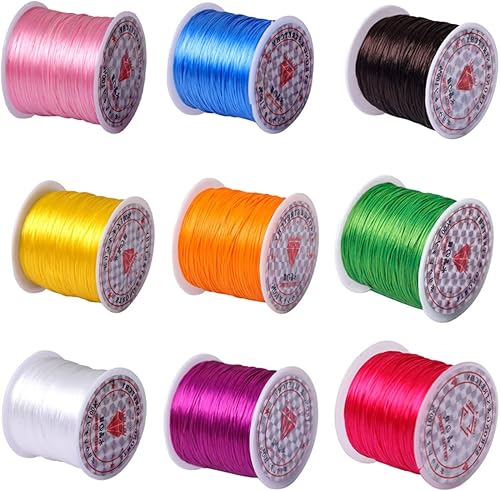 Miniatura 6 de Collar de cuentas transparentes de 0.020 in, color verde, elástico, para hacer pulseras y joyas