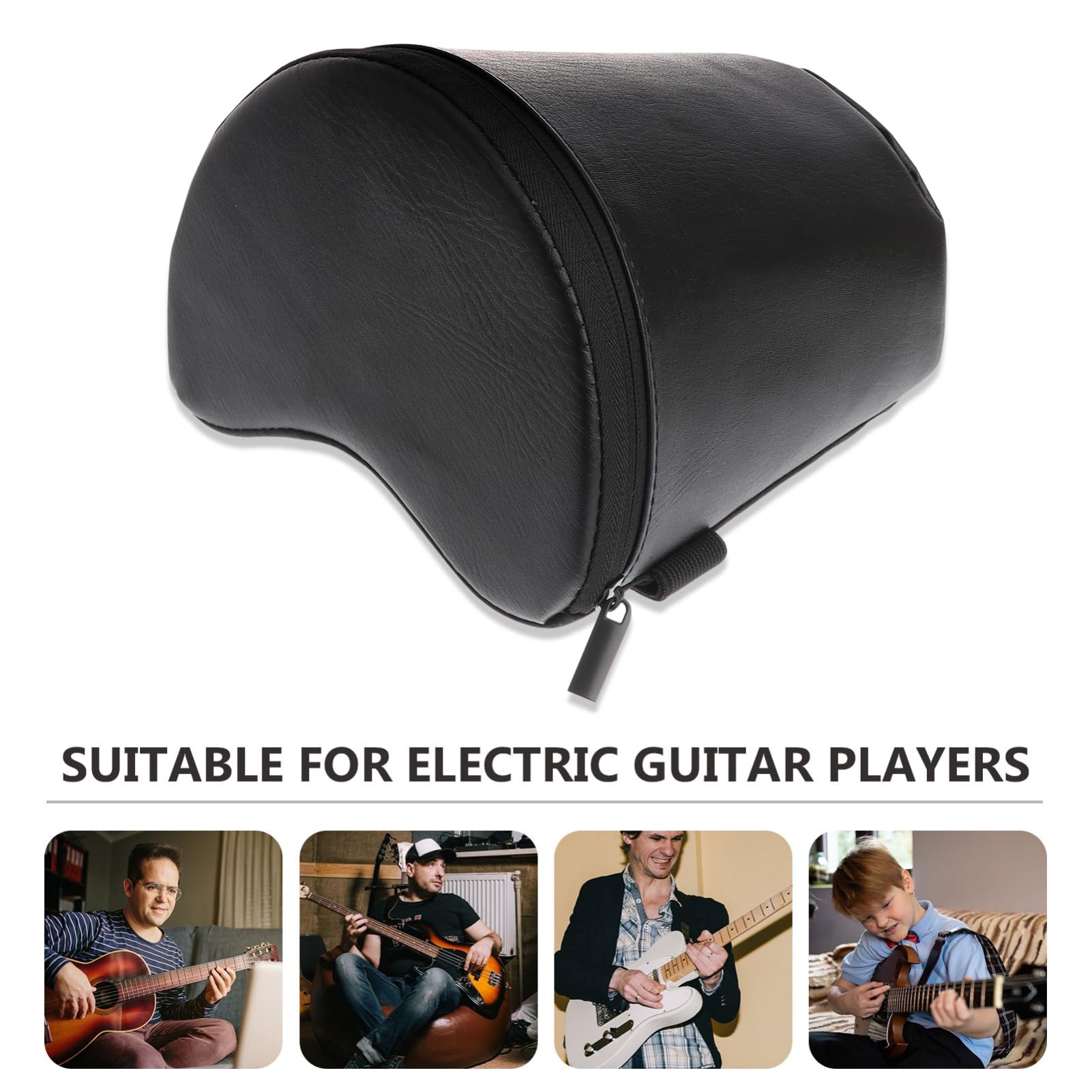 Didiseaon Poggiapiede per Chitarra Classica Nero Supporto Pieghevole | Pelle Sintetica e Schiuma, Leggero e Portante, per Pratica Quotidiana e Uso Flamenco