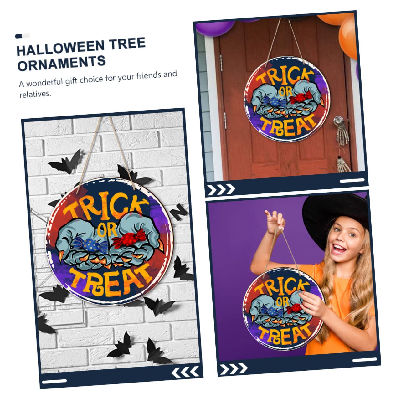 Ciieeo 3 Set di Decorazioni per Porte di Halloween Striscioni Insegne per Porte Decorazioni da Appendere per La Porta Dingresso di Halloween