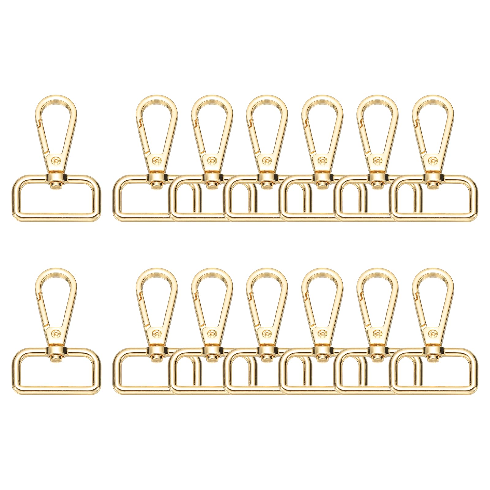 Lot de 14 fermoirs pivotants de 2,5 cm or clair, parfaits pour offrir une création unique