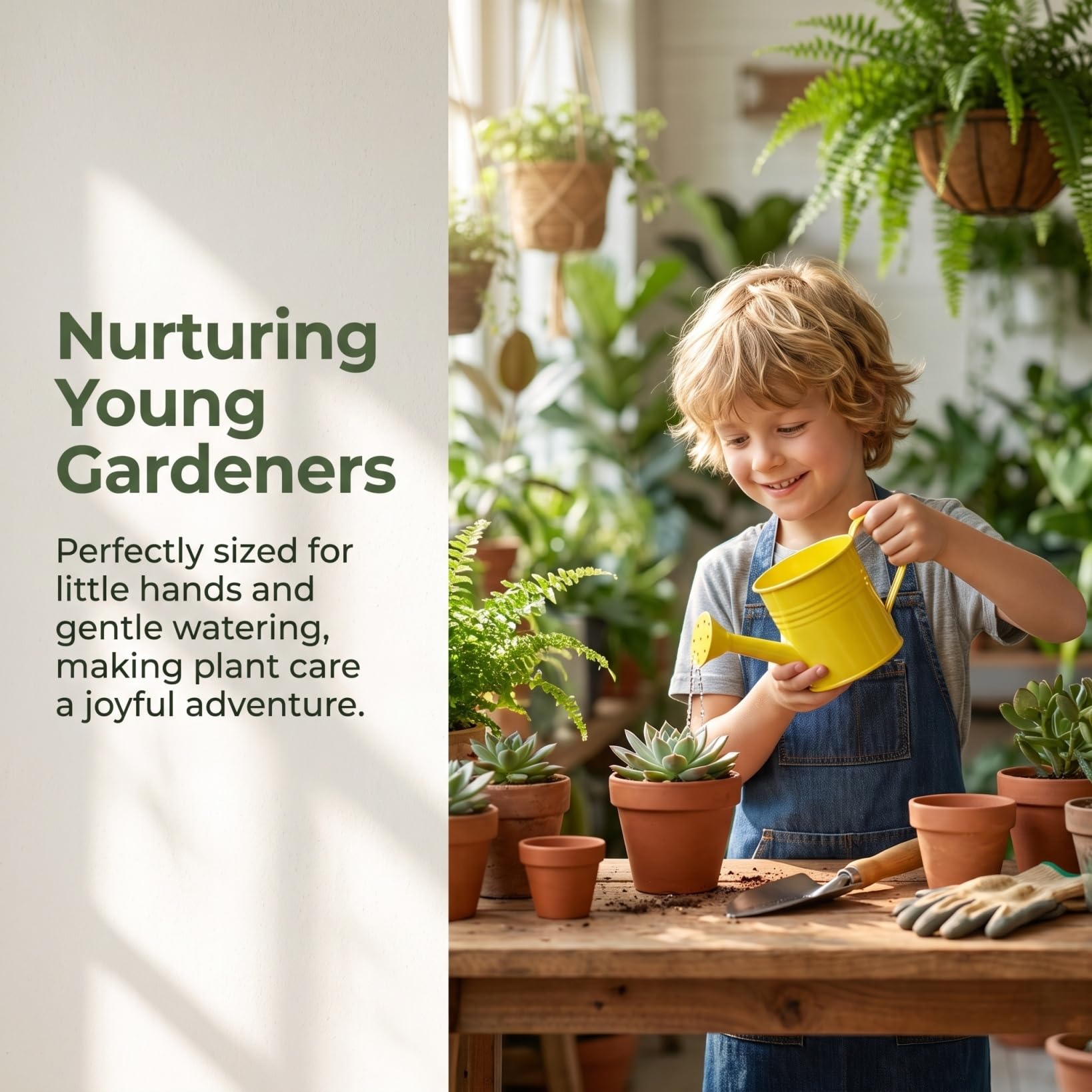 Lot de 6 arrosoirs de jardinage légers pour enfants - Arrosoir pour plantes d'intérieur et d'extérieur - Petite taille pour enfants avec poignées faciles à tenir