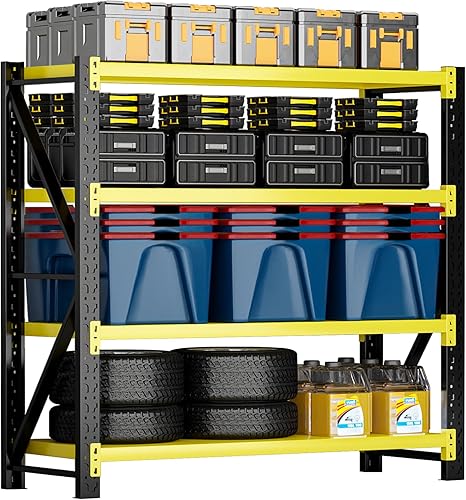 Estantes de almacenamiento resistentes de 3000 libras, estantería de garaje de metal de 78 pulgadas de alto, estantería de organización de garaje