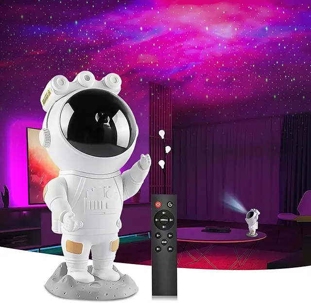 Astronaut Galaxy Projector Lamp with Remote, Timer & Fog Effect for Bedroom