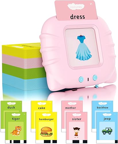 KOKODI Juguetes para niños de 2, 3, 4, 5 años, juguetes de terapia del habla, tarjeta flash parlante 224 palabras visuales, juguetes sensoriales