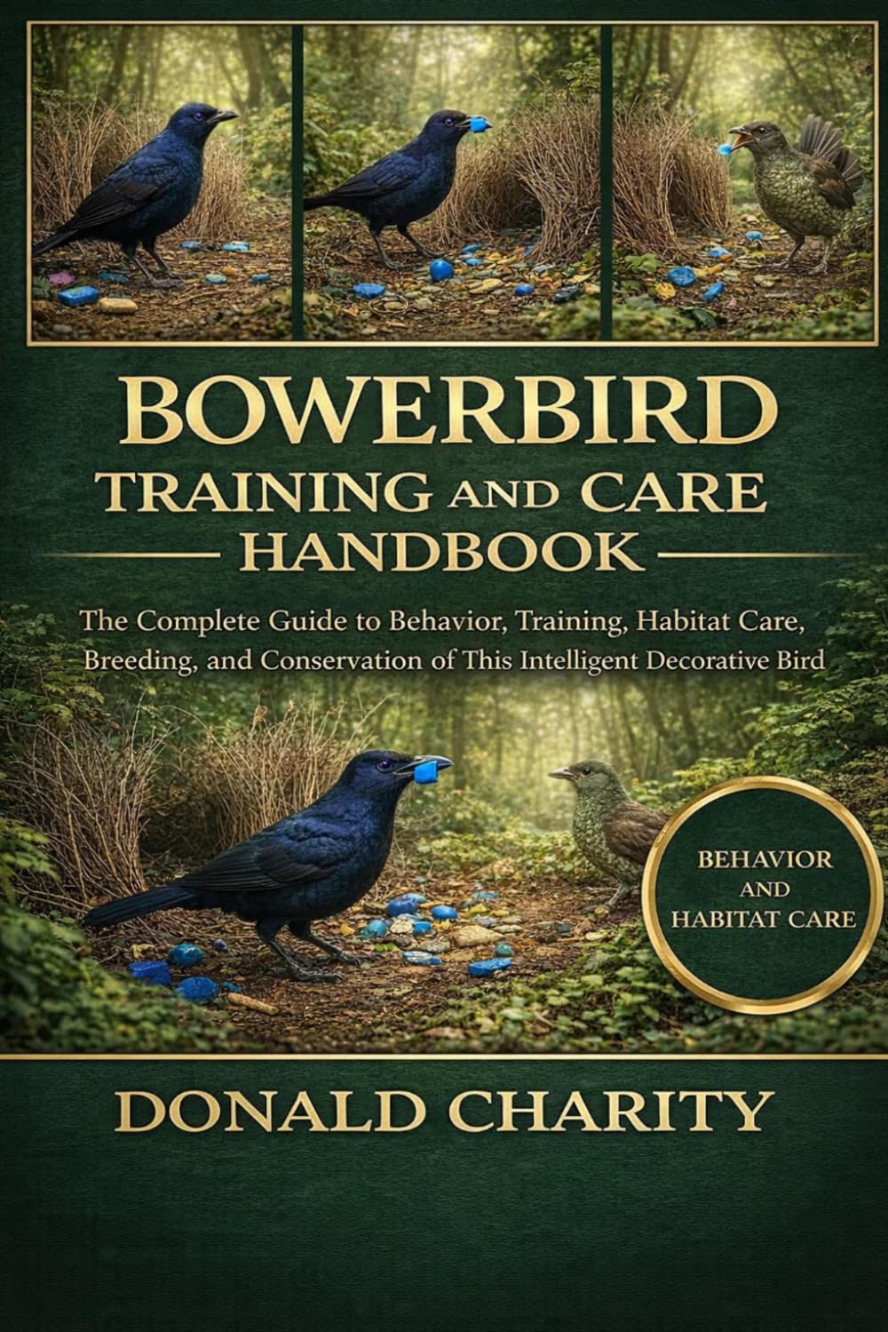 BOWERBIRD TRAINING AND CARE HANDBOOK: The Complete Guide to Behavior, Training, Habitat Care, Breeding, and Conservation of This Intelligent Decorative Bird.