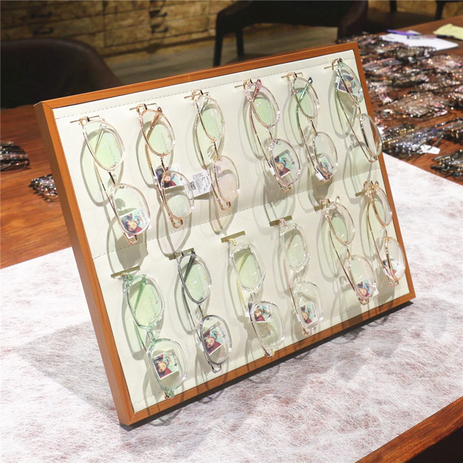 Espositore per Occhiali da Sole 12/16/18 pezzo Occhiali da sole Eyewear Eye Astrisci Display Caso Caso Stand Sunglasses Stoccaggio Organizzatore Occhiali da vista Display Caso STOCCAZIONE EYEWEAR Per