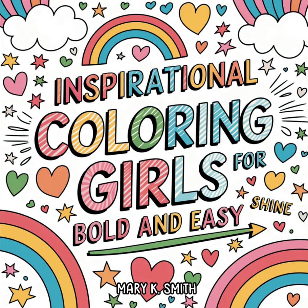 Inspirational Coloring for Girls: Bold, Easy, Empowering, and Confidence Building Coloring Book for Encouragement and Self-Belief