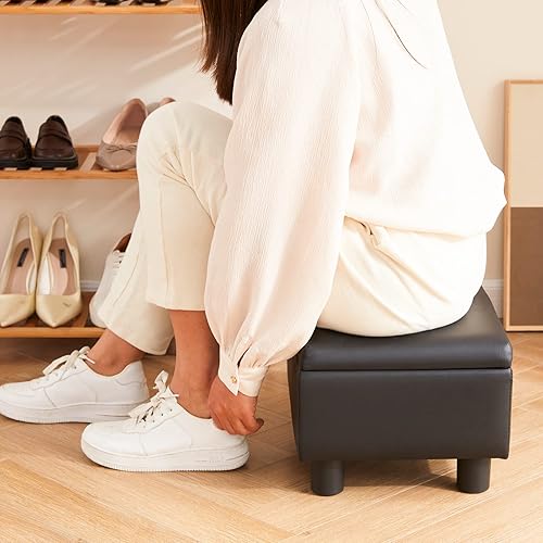 Miniatura 7 de Taburete pequeño para pies debajo del escritorio, reposapiés otomano, taburetes de pies, taburetes pequeños para pies para sala de estar, reposapiés