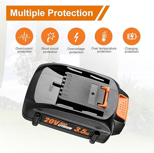 Miniatura 6 de Reemplazo 3.5AH para batería Worx de 20 V WA3525 WA3575 compatible con WG151s WG155s WG251s WG890 WG891 Worx 20V Max batería de iones de litio
