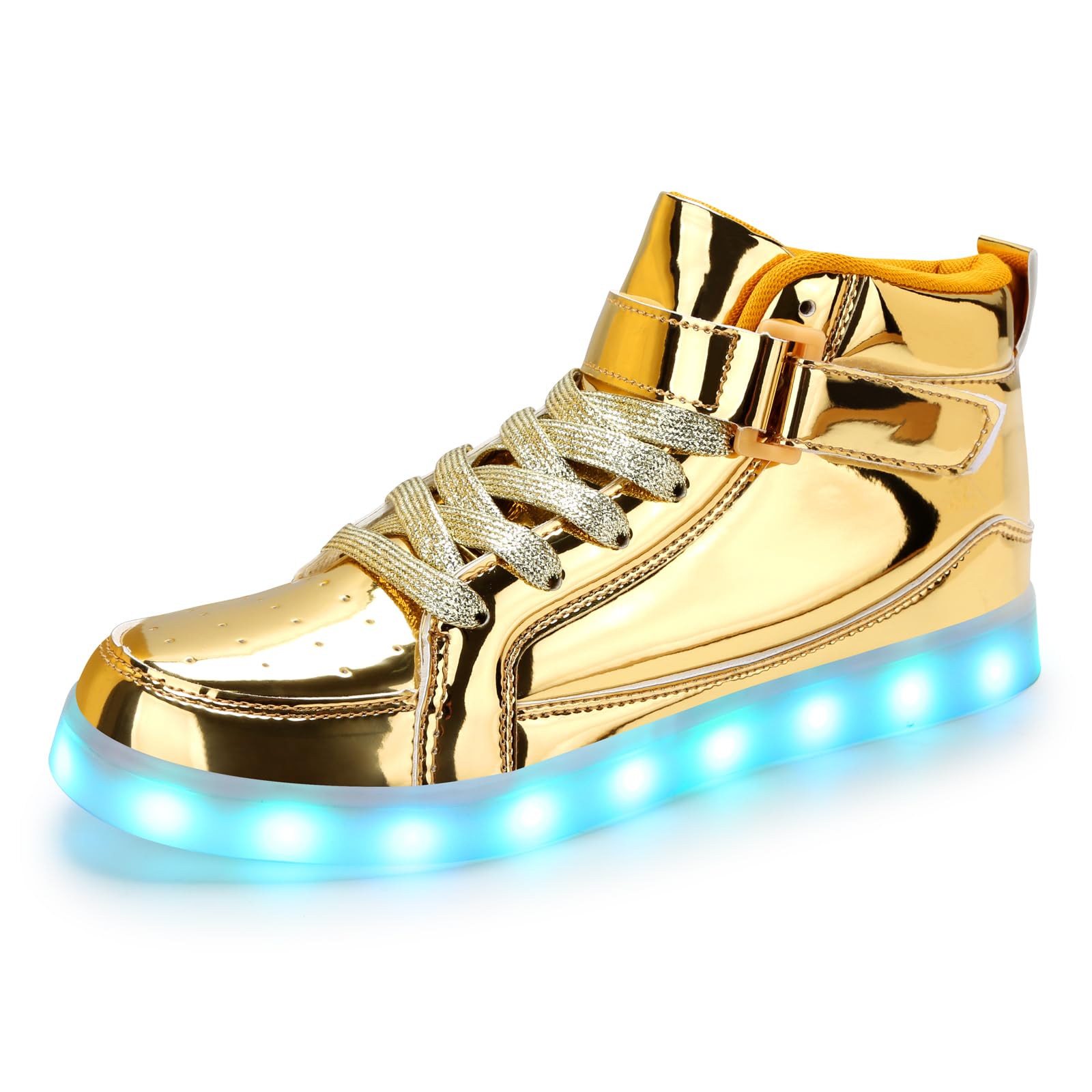 Padgene Women's Men's LED Lights Up Trainers Unisex Luminous Flashing Shoes USB Charging Lace Up Couples Boots Gift for Party Dance Halloween Christmas New Year