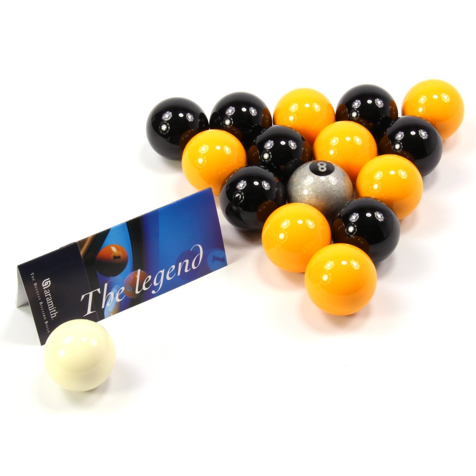 Aramith EXCLUSIVE Premier SILVER 8 BALL Edition YELLOW and BLACK