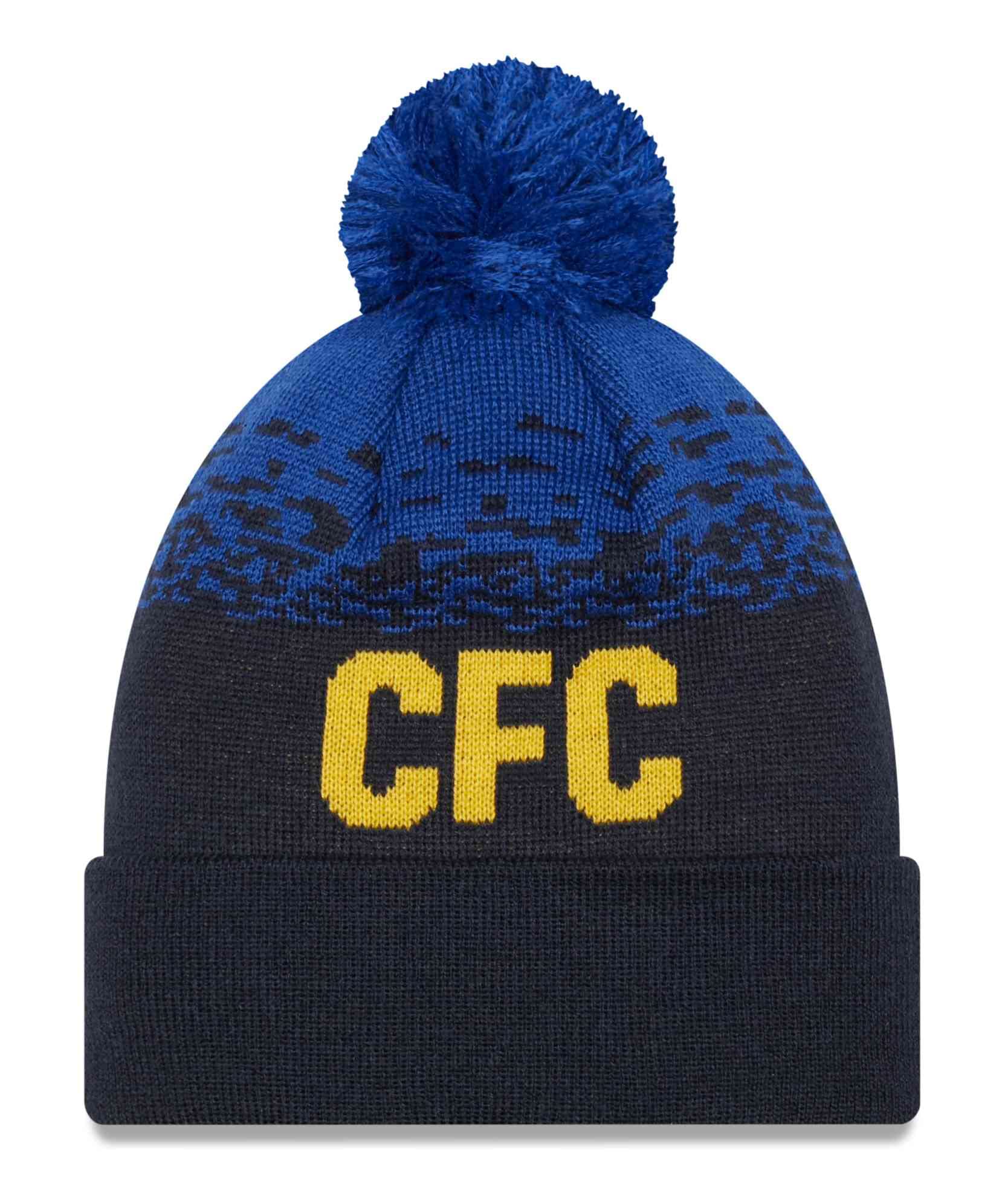 2022-2023 Chelsea Lion Crest MARL WRDMRK BEANIE Navy