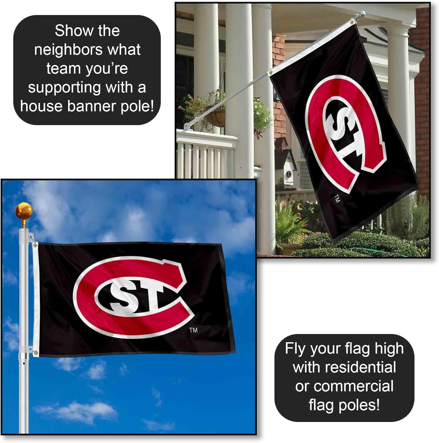 St. Cloud Huskies SCSU University Large College Flag