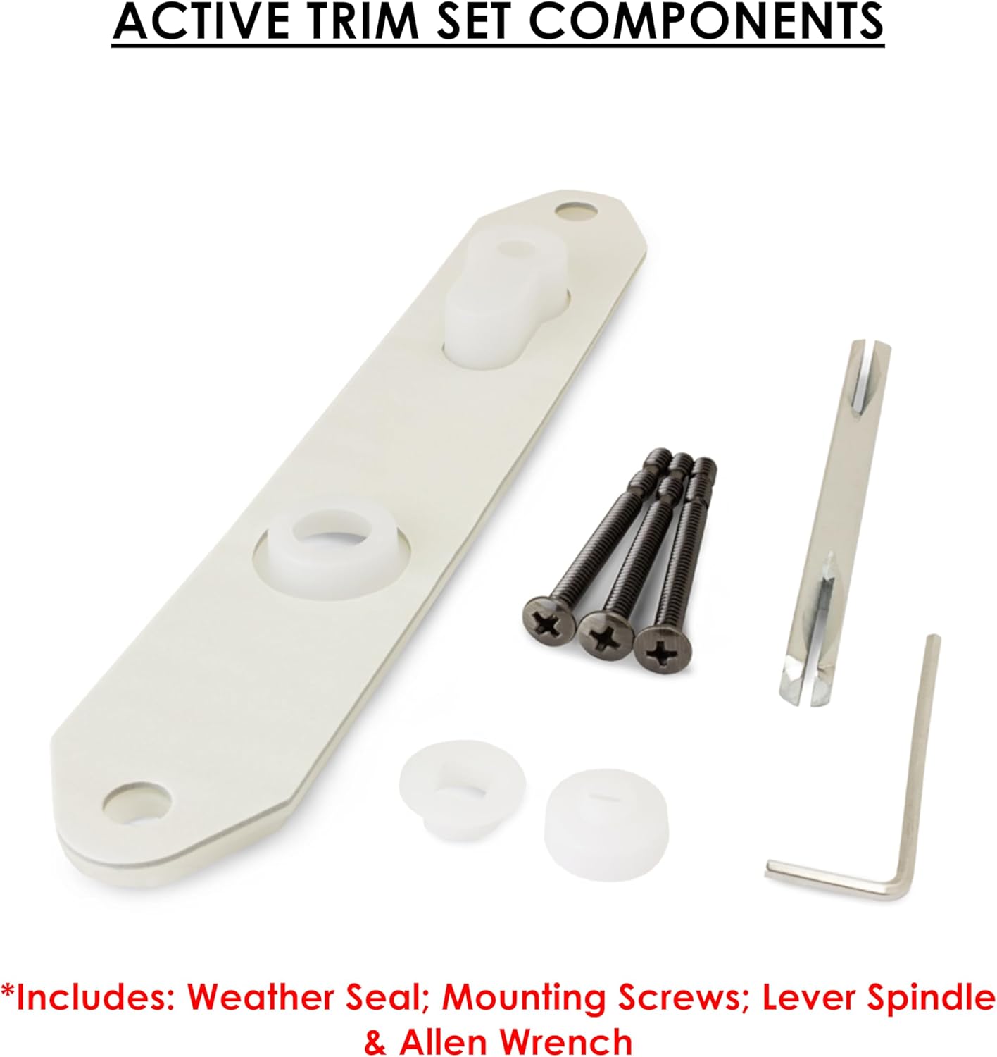 FPL Tuscany Solid Brass Active Trim Only Lever Set for Multipoint Lock, SC1 Keyway, Satin Chrome