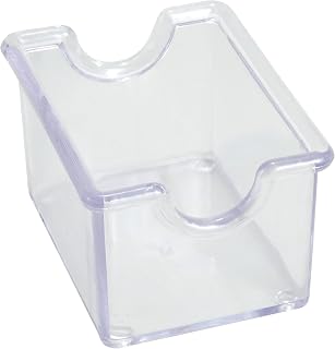 Winco 2" Clear Plastic Sugar Packet Holder (Set of 12) | Great for Sugar Packets, Coffee Stations and Table Service