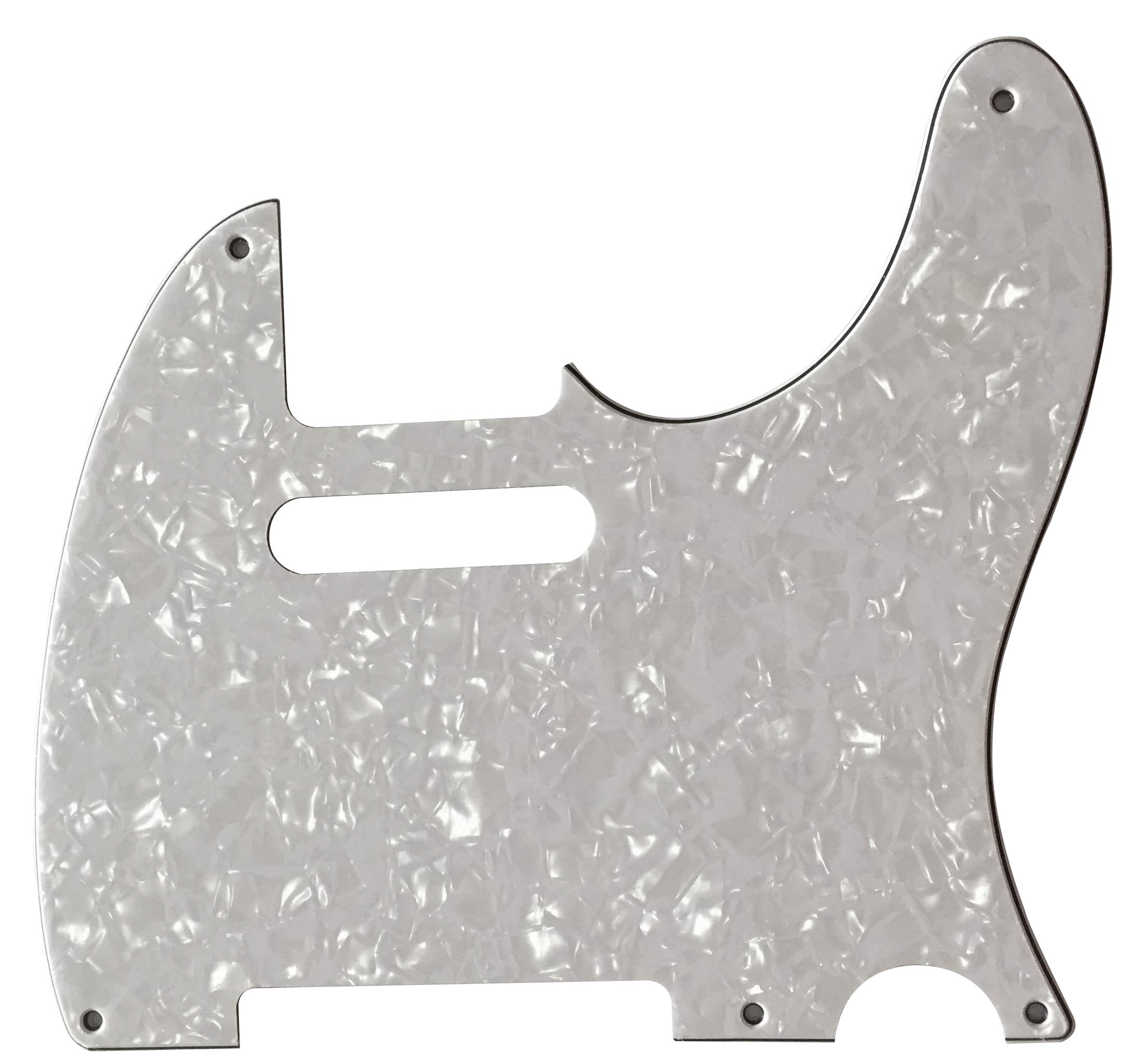 For Fender Esquire Telecaster 5 Hole Style Guitar Pickguard Scratch Plate (4 Ply White Pearl)
